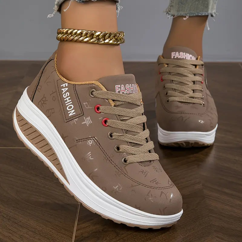 Elena | Lightweight Platform Walking Sneakers