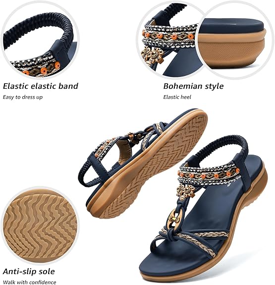Luna | Bohemian Comfort Arch-Support Sandals