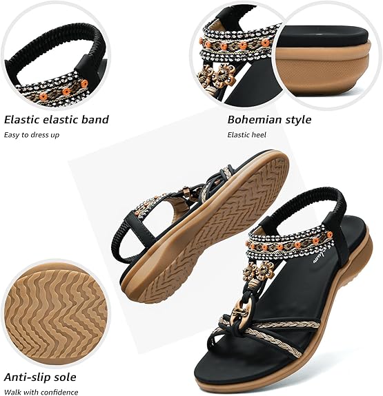 Luna | Bohemian Comfort Arch-Support Sandals