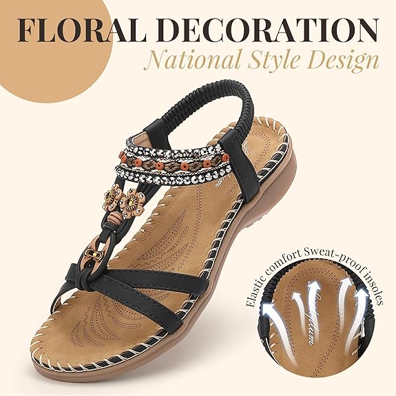 Luna | Bohemian Comfort Arch-Support Sandals