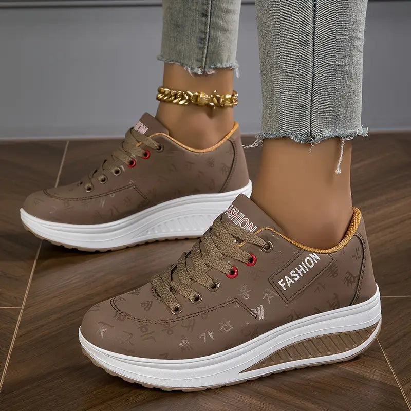 Elena | Lightweight Platform Walking Sneakers