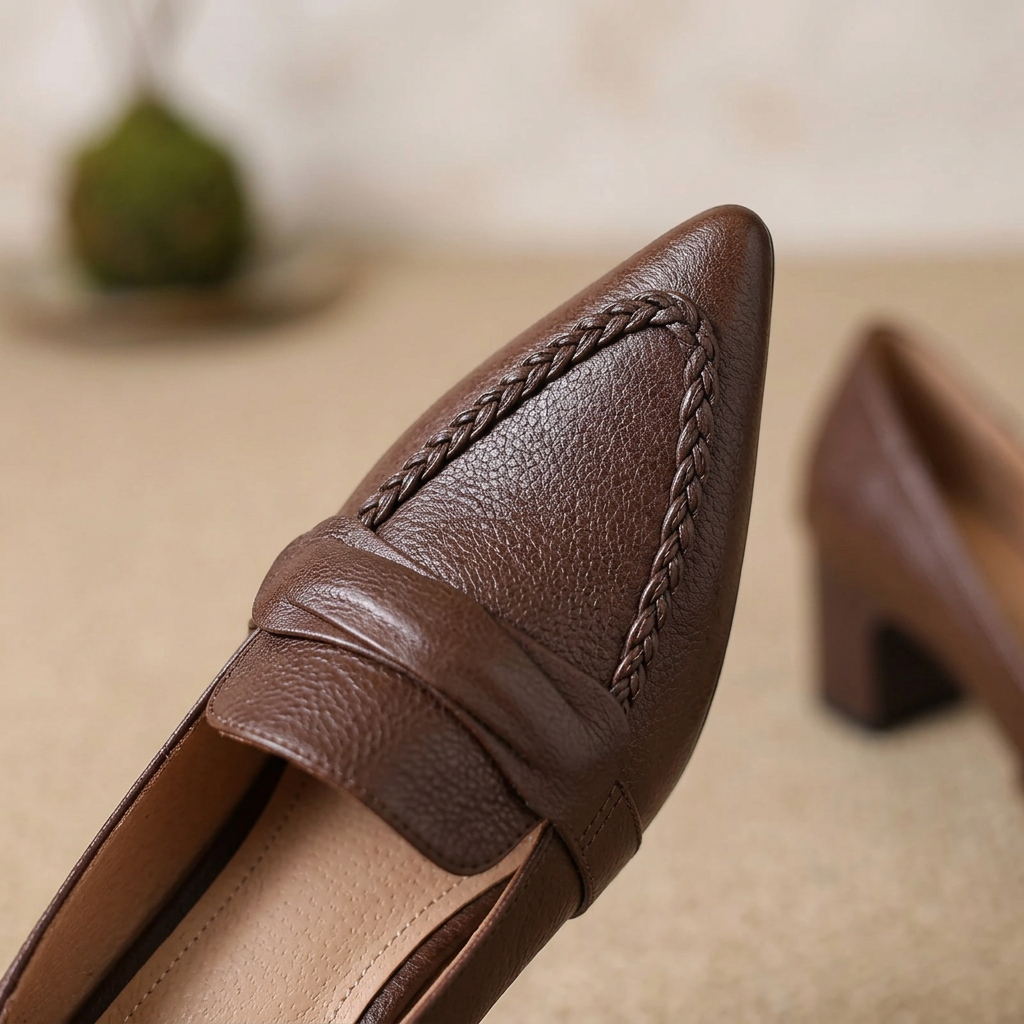 Viola Genuine Leather Heels