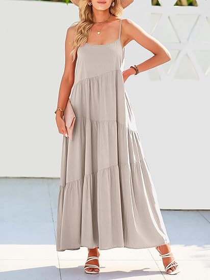 Aria | Flowy Tiered Summer Maxi Dress
