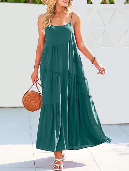 Aria | Flowy Tiered Summer Maxi Dress
