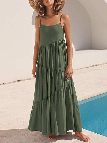 Aria | Flowy Tiered Summer Maxi Dress