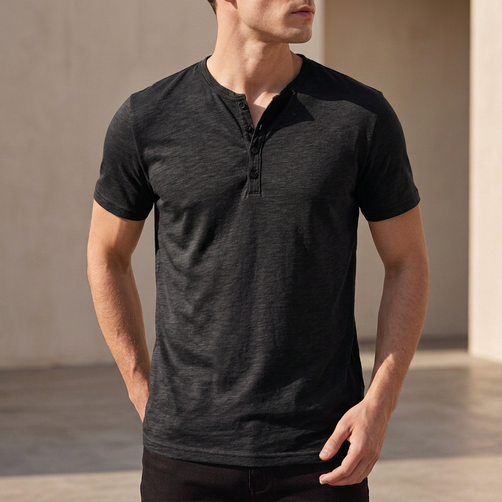 Daniel | Breathable Henley Shirt for Everyday Comfort