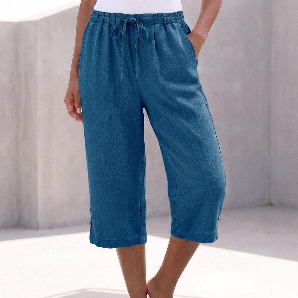 Sherill | Drawstring Waist Ease with Airy Crop Fit
