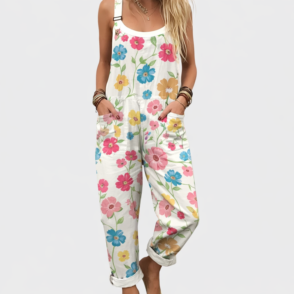 Amara | Floral Print Overalls for Relaxed Everyday Comfort