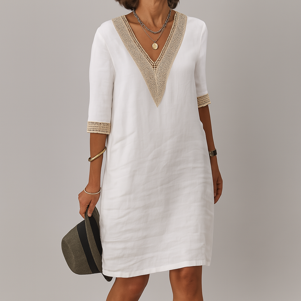 Elena | Lightweight Linen Dress for Effortless Summer Comfort