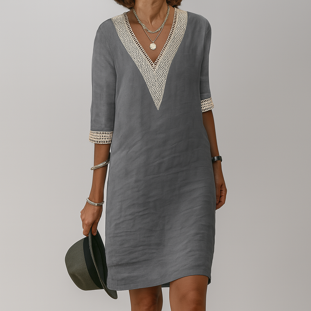 Elena | Lightweight Linen Dress for Effortless Summer Comfort