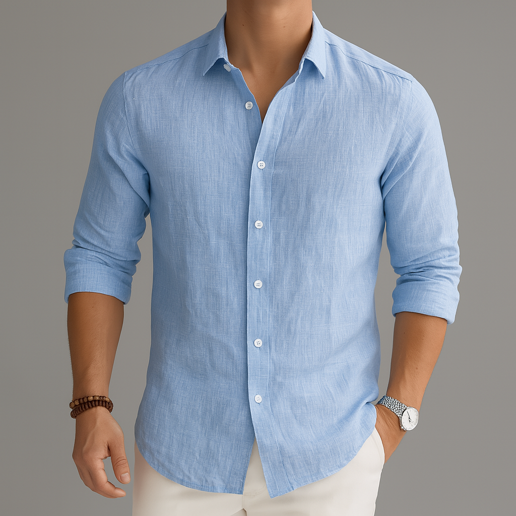 Marcus | Lightweight Linen Button-Up Shirt