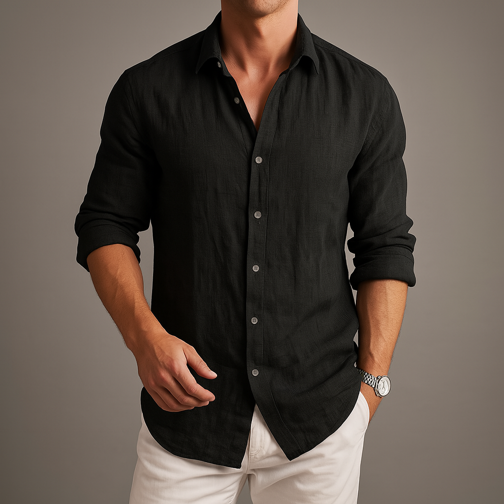 Marcus | Lightweight Linen Button-Up Shirt