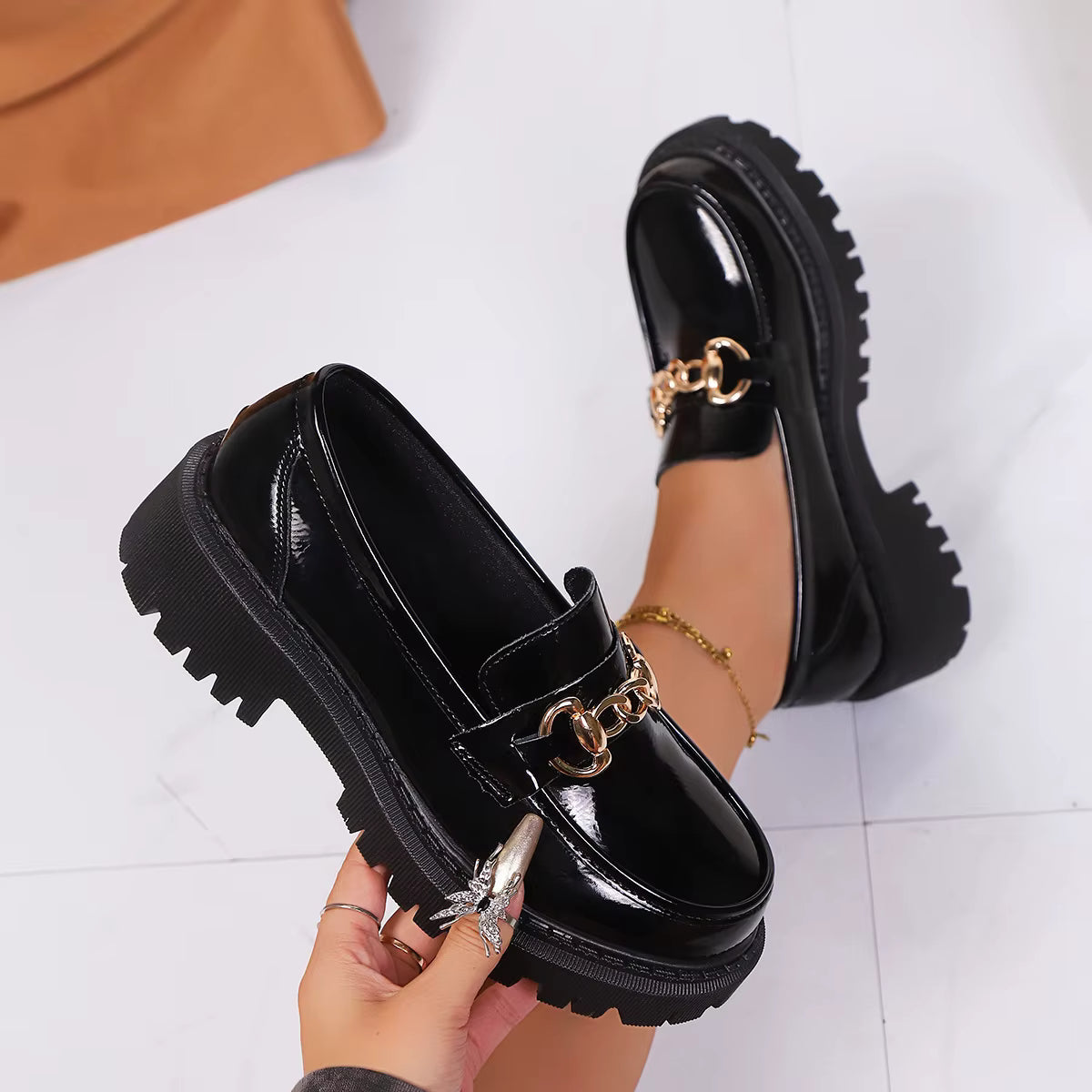 Bristol Leather Lug Sole Loafer