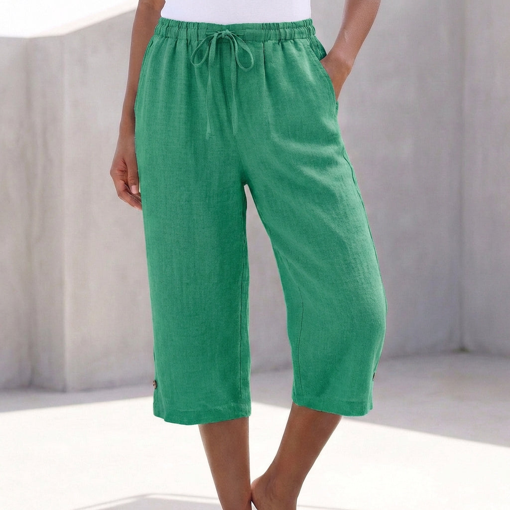 Sherill | Drawstring Waist Ease with Airy Crop Fit