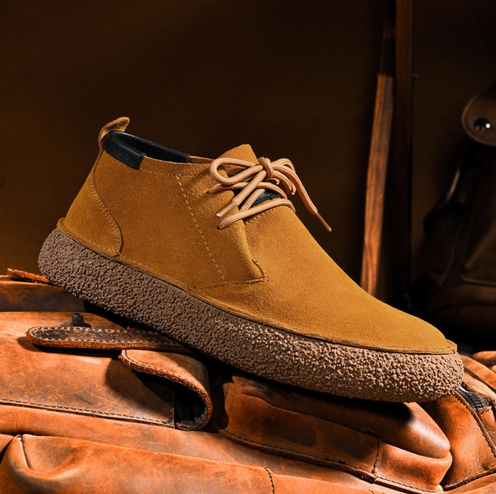 Marlen | Suede Lace-Up Craft Shoes for Everyday Comfort