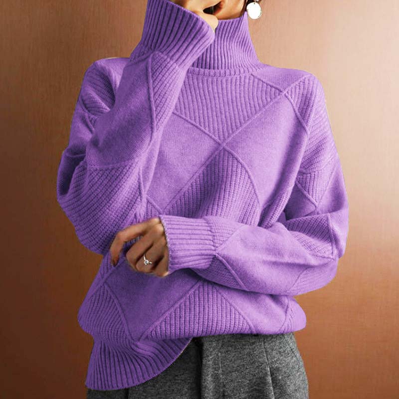 Talbot | Textured Turtleneck Knit Sweater