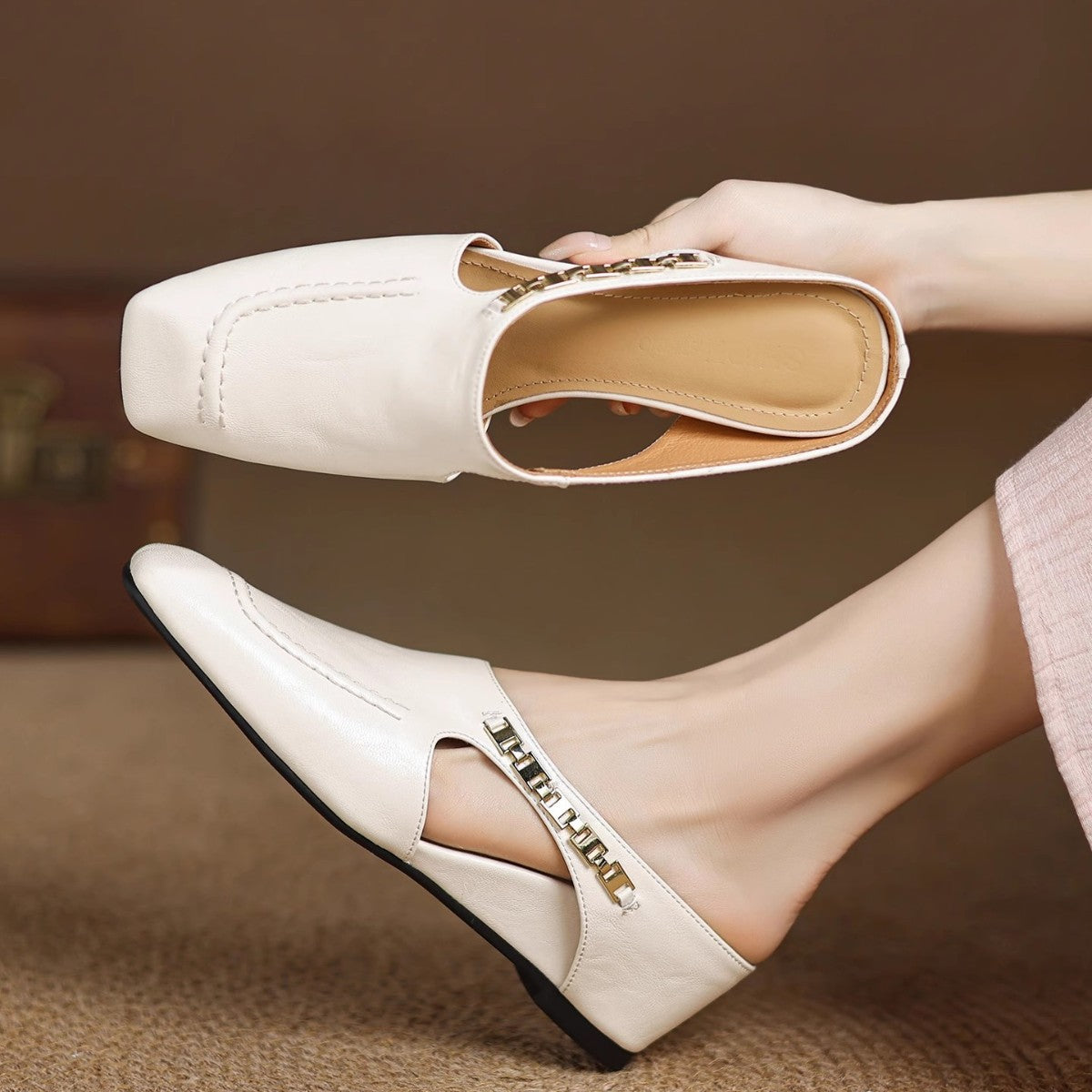 Zariah | Easy Step-In Mules for No-Bend Wear