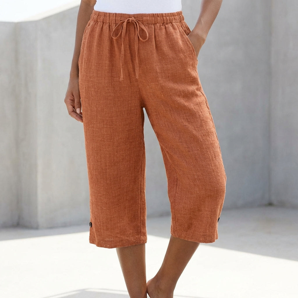 Sherill | Drawstring Waist Ease with Airy Crop Fit