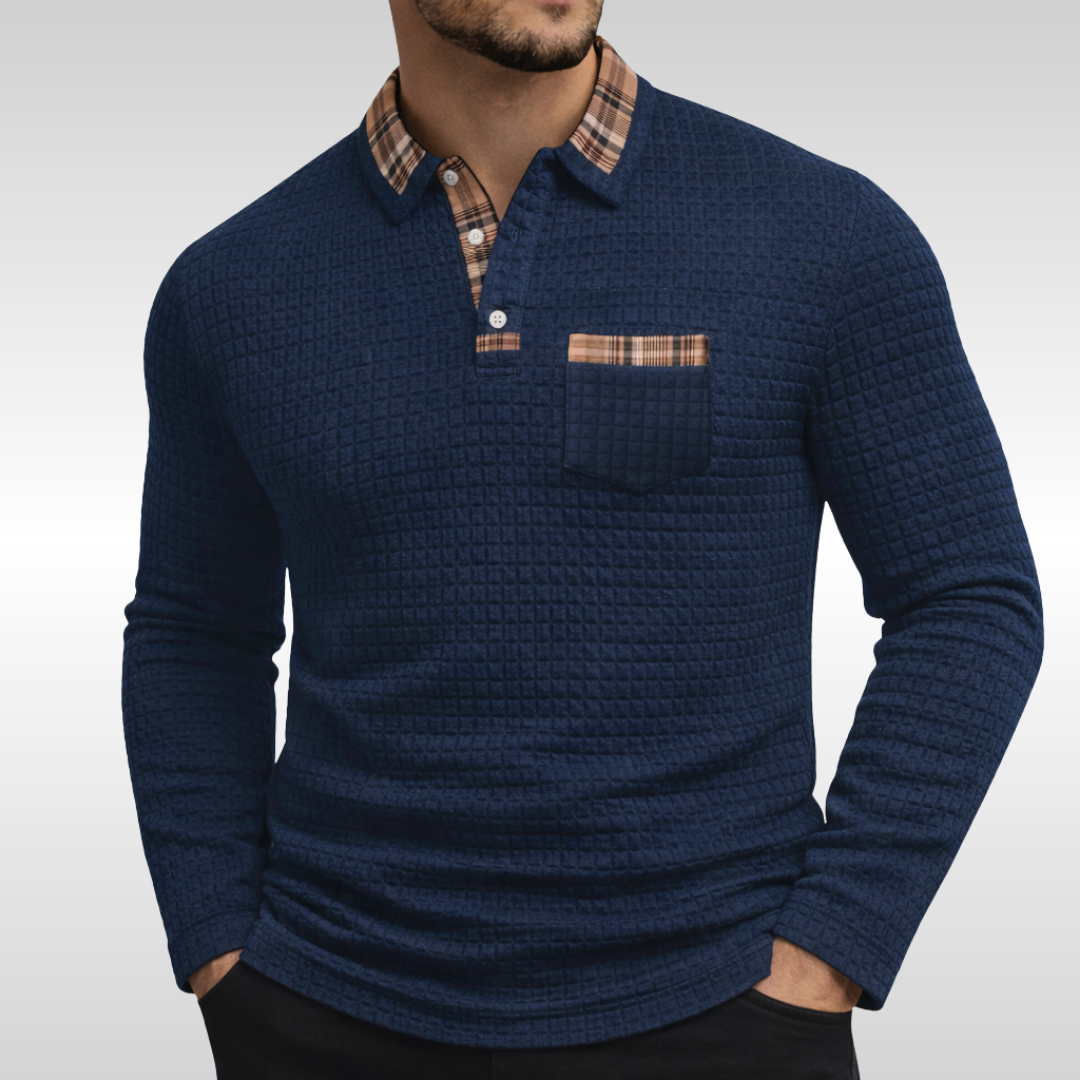 Owen | Smart Waffle-Knit Polo for Comfortable Everyday Wear