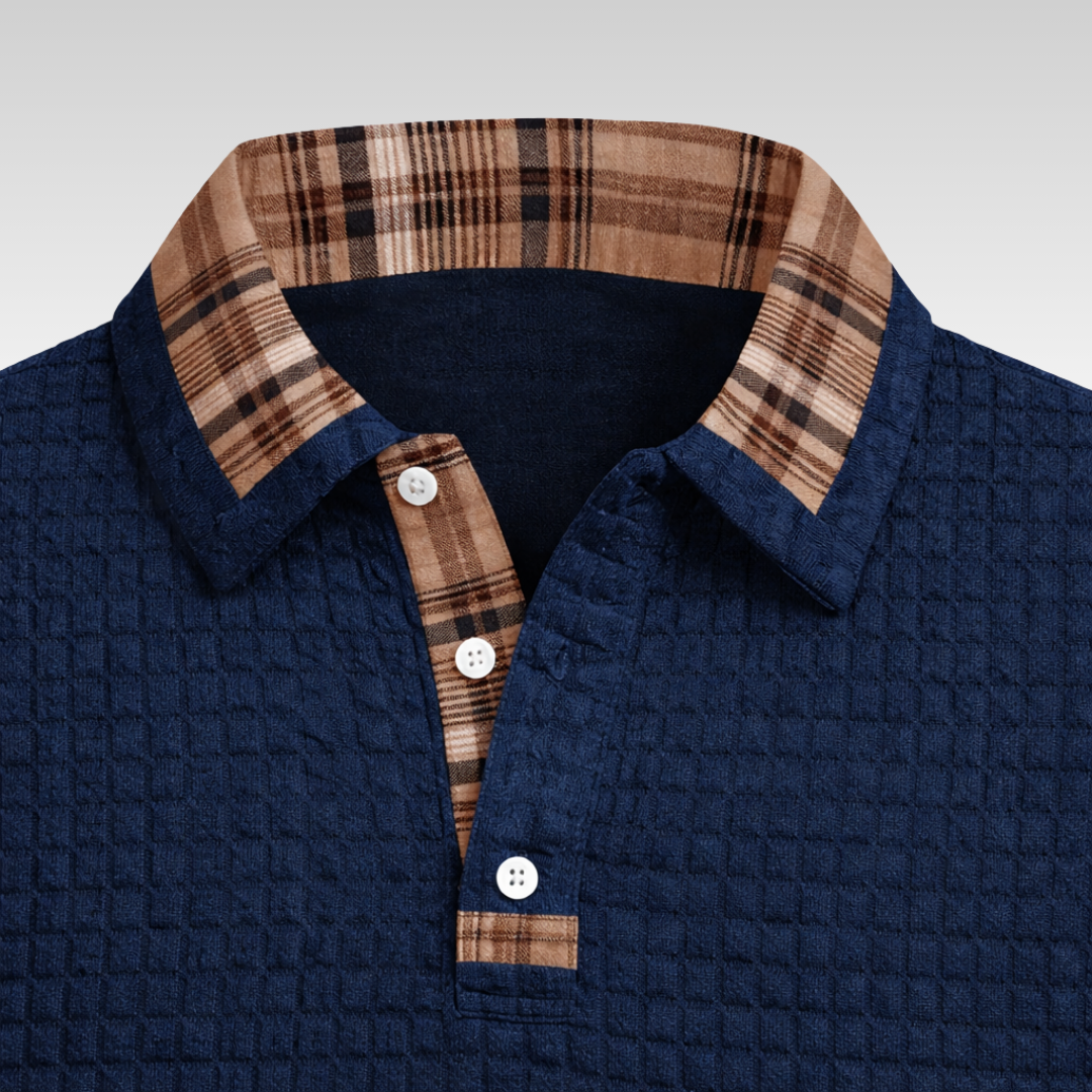 Owen | Smart Waffle-Knit Polo for Comfortable Everyday Wear