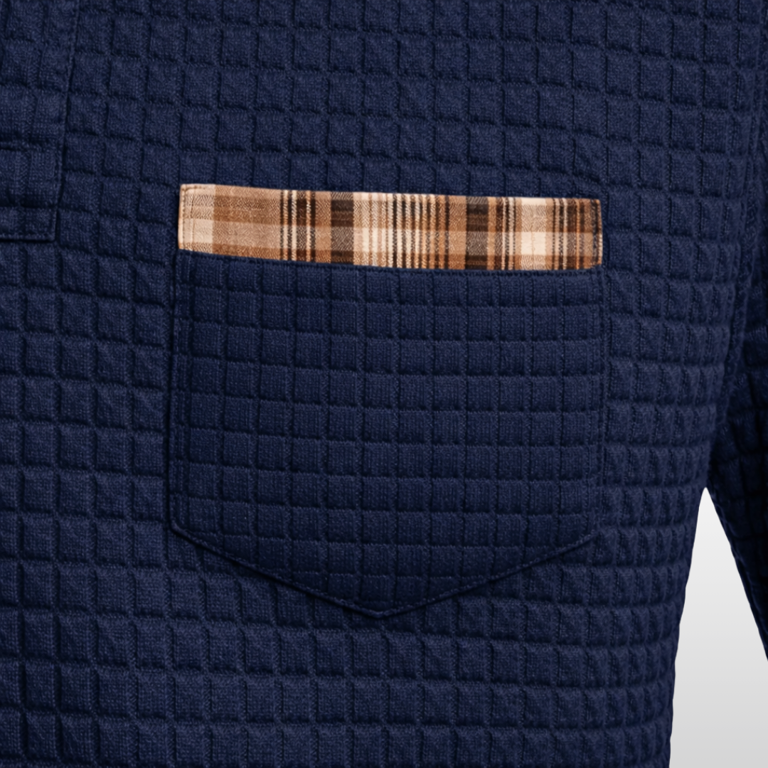 Owen | Smart Waffle-Knit Polo for Comfortable Everyday Wear