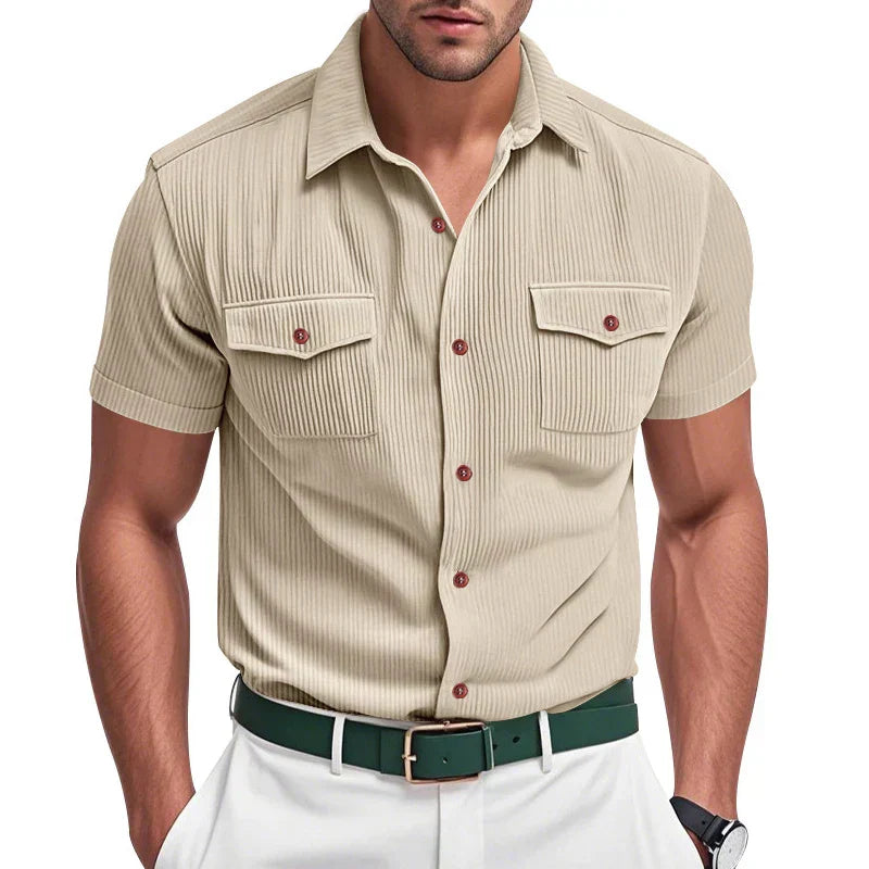 Zenon | Textured Button-Up Shirt