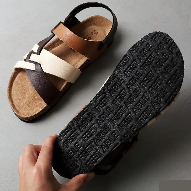 Theo | Premium Orthopedic Leather Sandals for Everyday Comfort