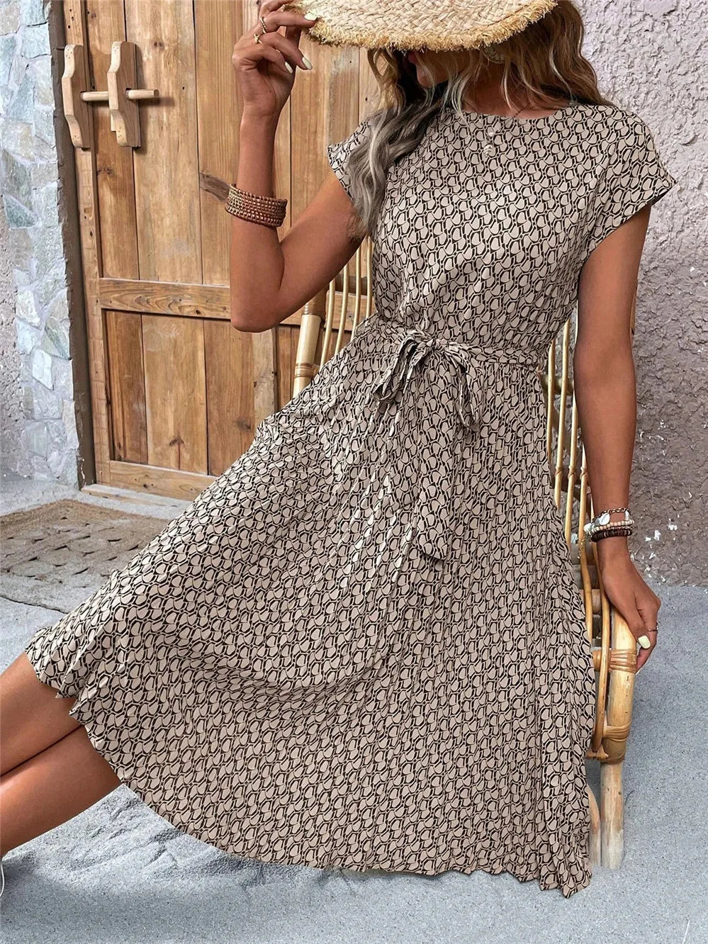 Solara - Vibe Pleated Midi Dress