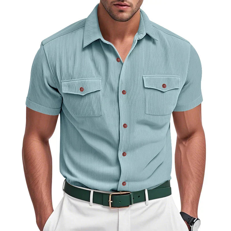 Zenon | Textured Button-Up Shirt