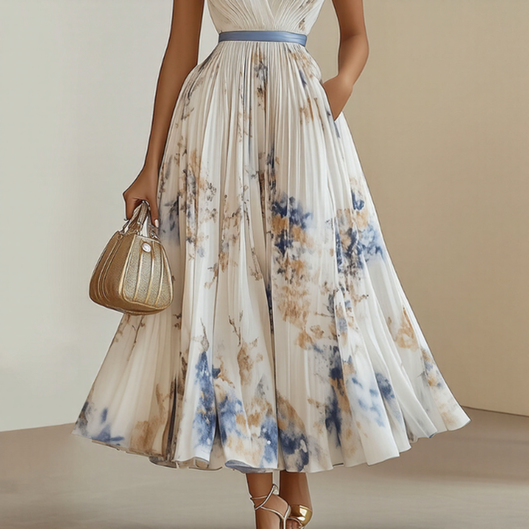 ELARA | Soft V-Neck Midi Dress