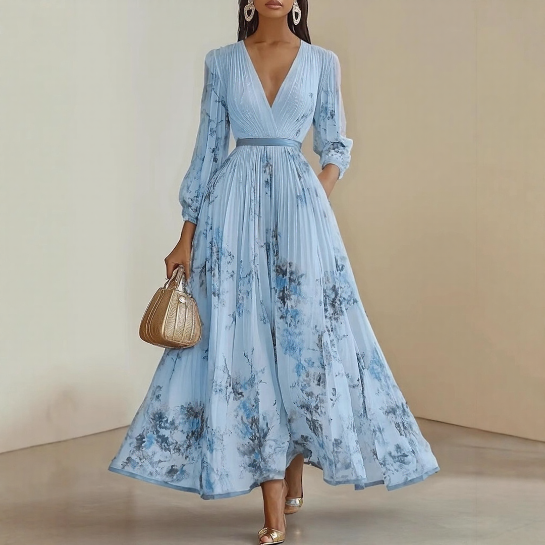 ELARA | Soft V-Neck Midi Dress