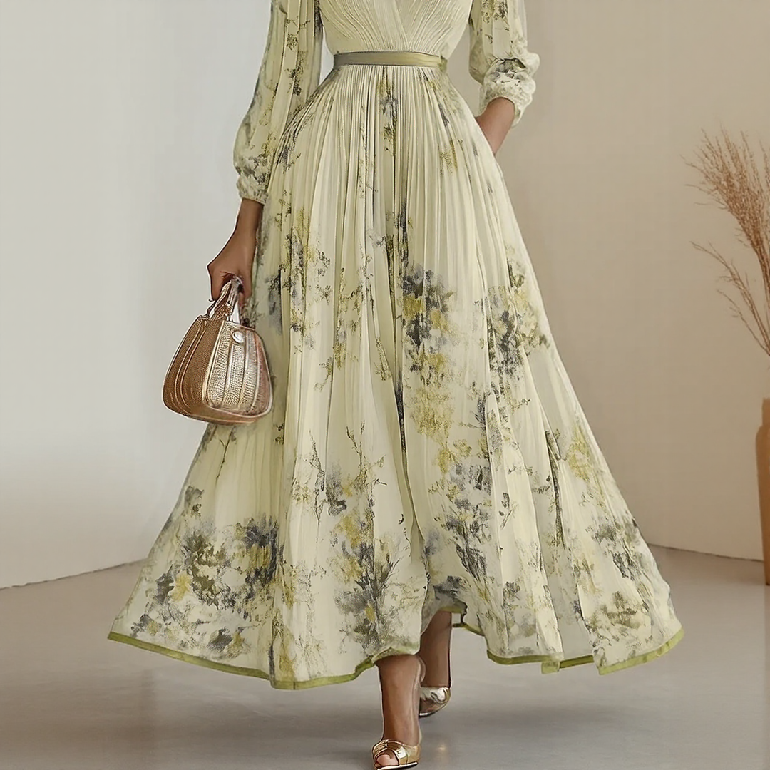 ELARA | Soft V-Neck Midi Dress