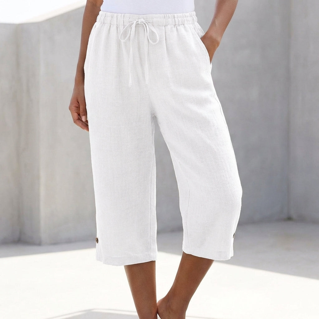 Sherill | Drawstring Waist Ease with Airy Crop Fit