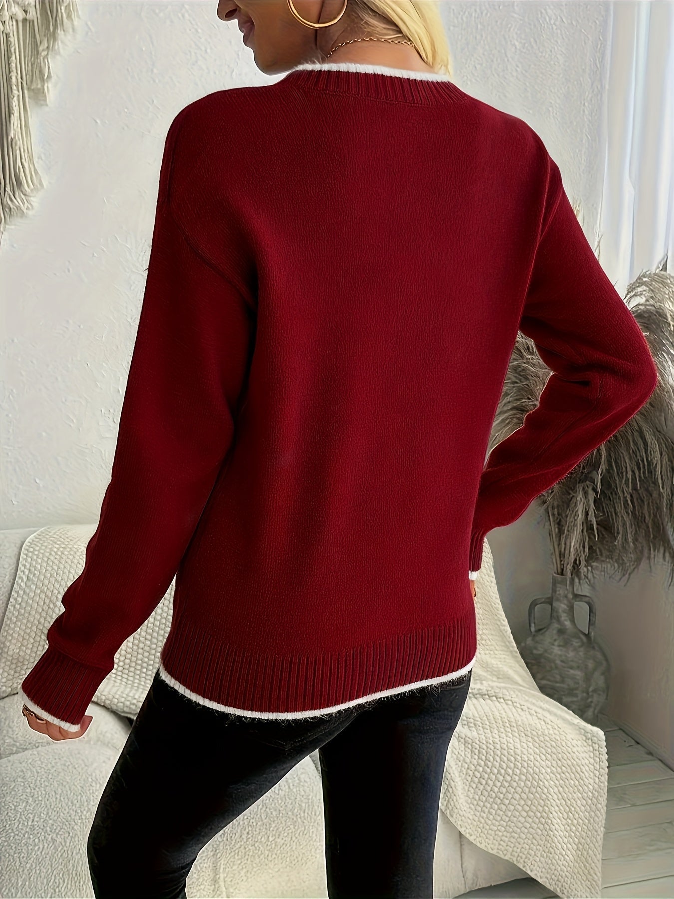 Fedele | Christmas Sweater with Snowflake Pattern