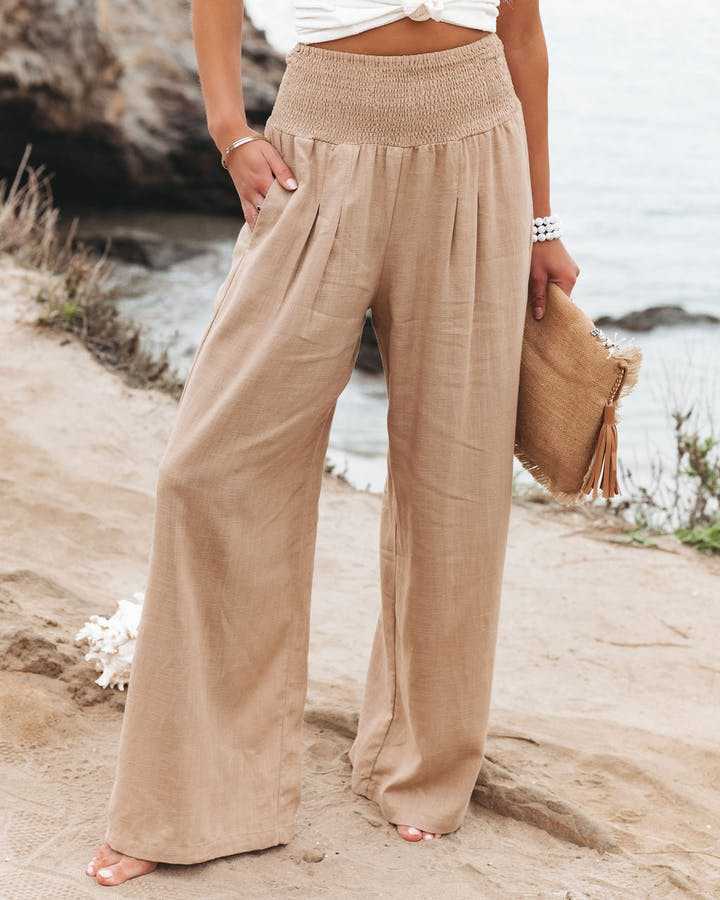 Susan | Flowing Beach Pants with Wide Legs