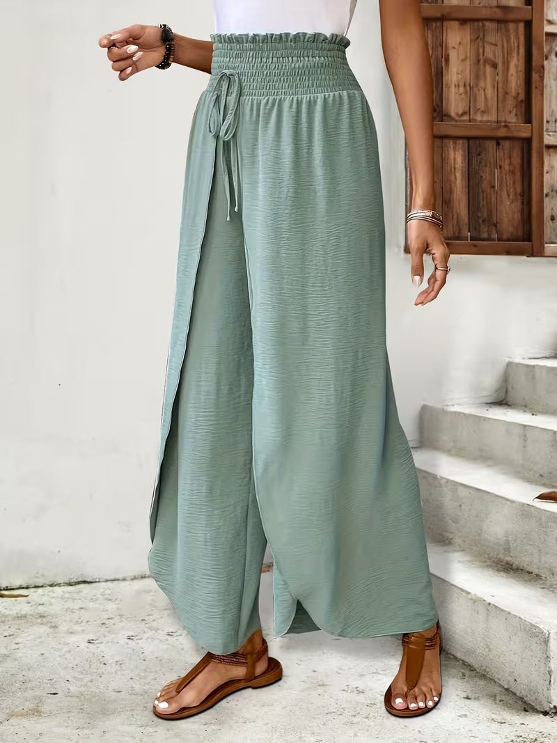 Aria | Elegant Curved Wide-Leg Flow Pants