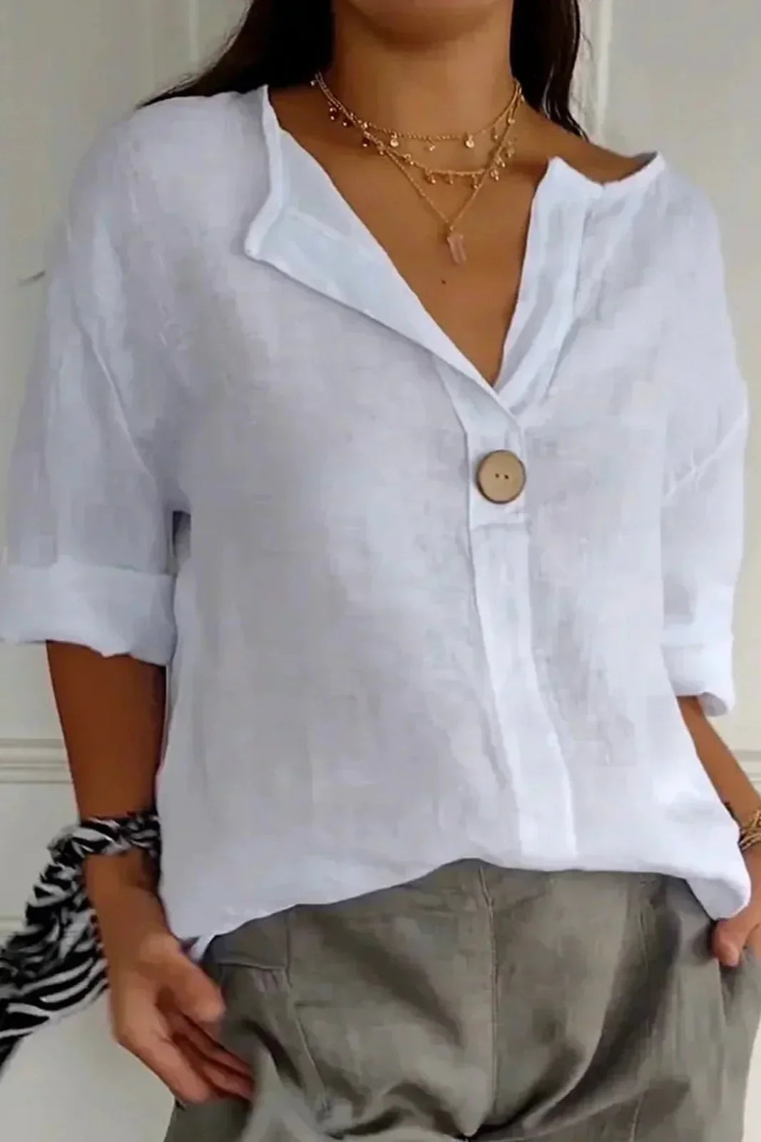 Zamma| Lightweight Linen Top for Everyday Comfort