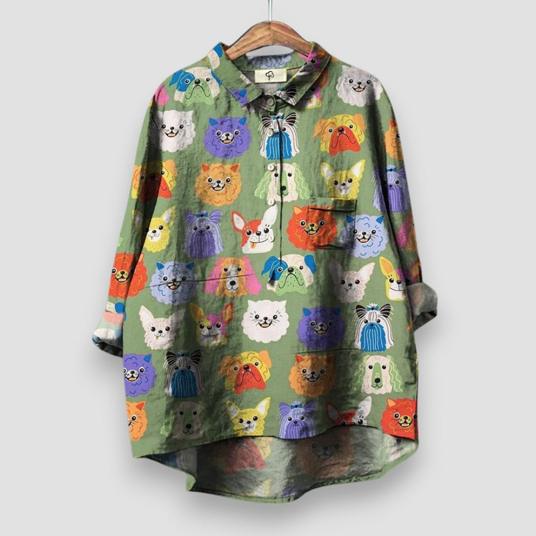 Marlowe – The Happy Print Blouse