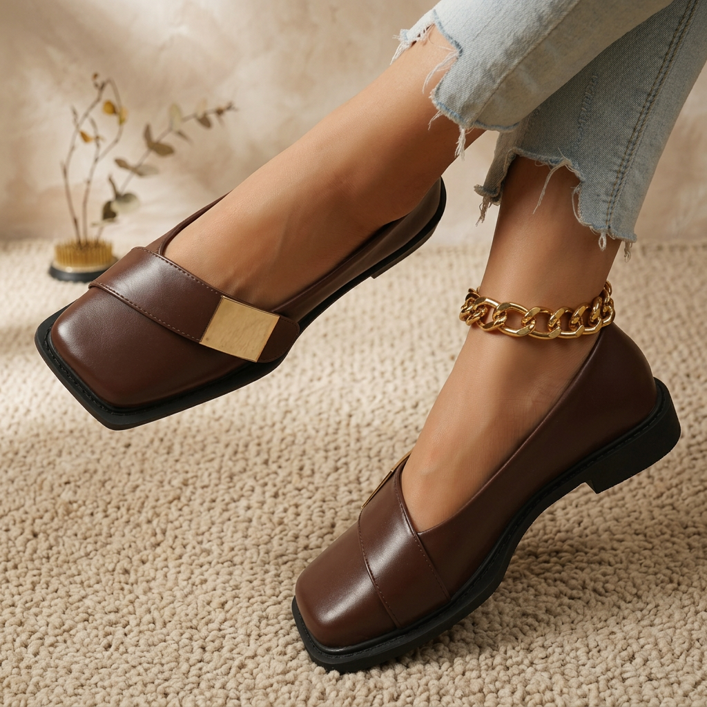 Molly Square Toe Flats