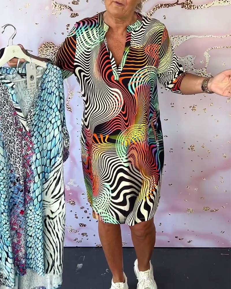 Nova – Abstract Midi Dress